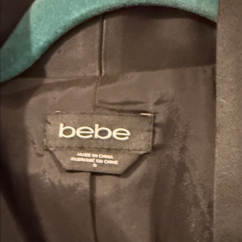 Bebe Women's Elegant Black satin Suit blazer small - Picture 3 of 3